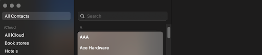 The Apple Contacts App